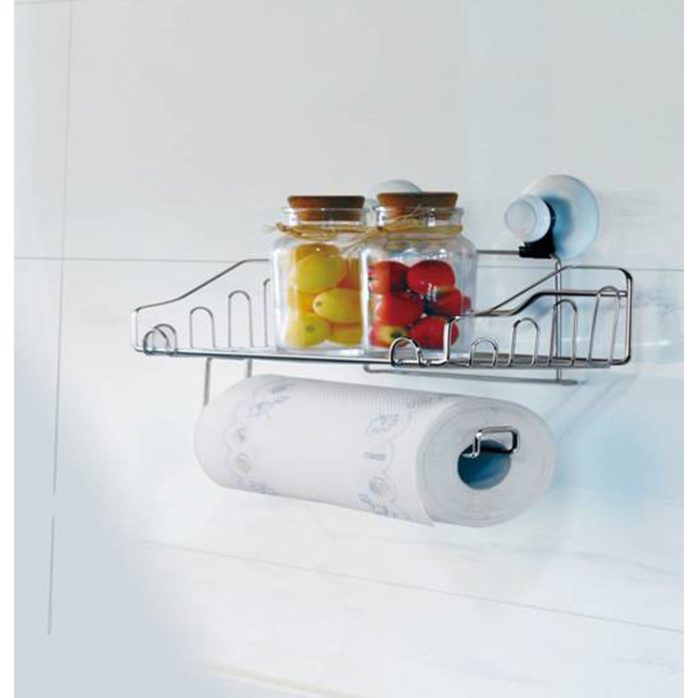 Kitchen towel hanger shelf