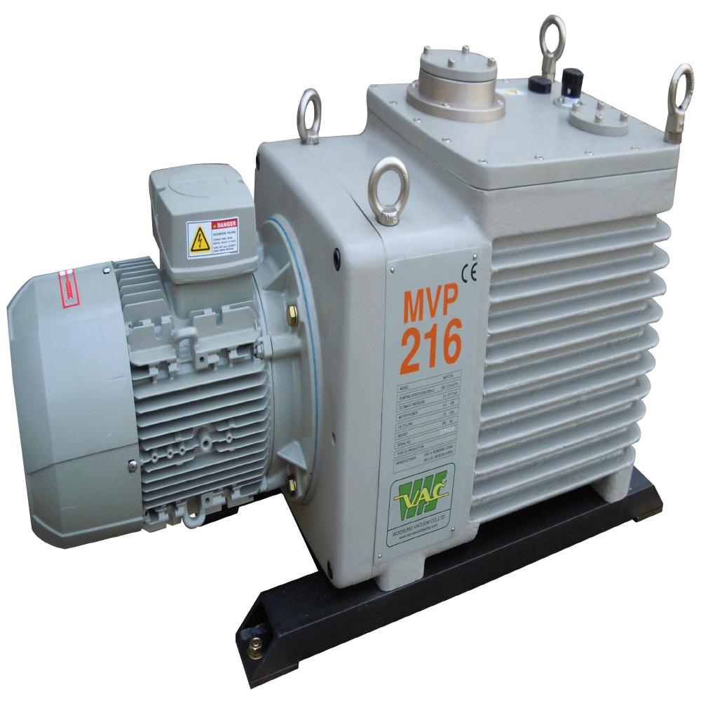Double stage rotary vane vacuum pump