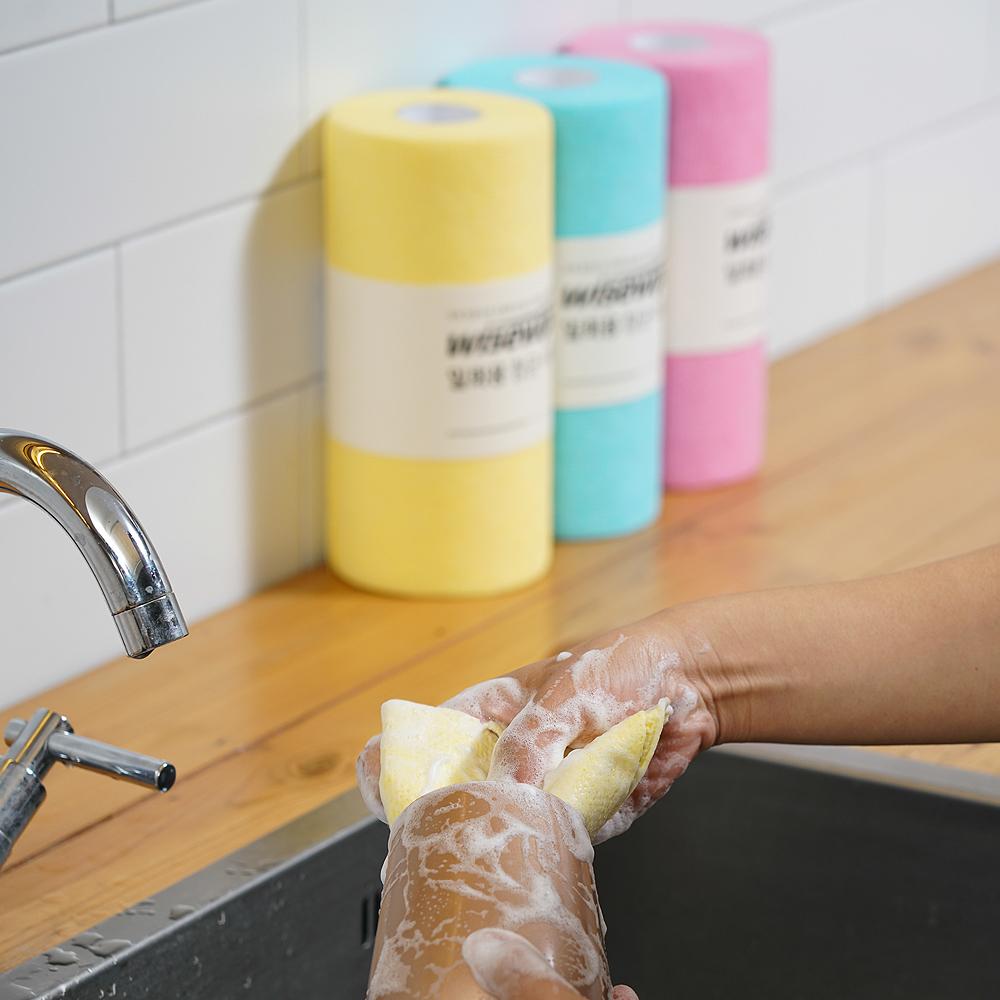 WISEWIPE Disposable dish scrub, Roll scouring pad