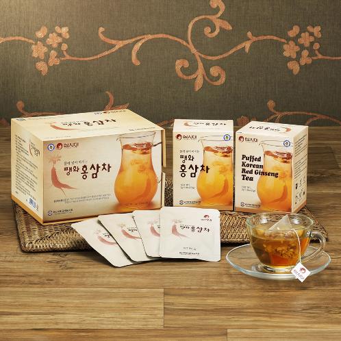 PUFFED RED GINSENG TEA | Korean ginseng, black ginseng, health food, red ginseng