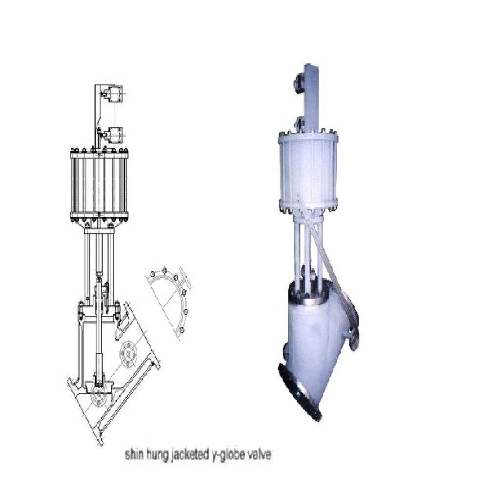 Jacketed y-globe valve