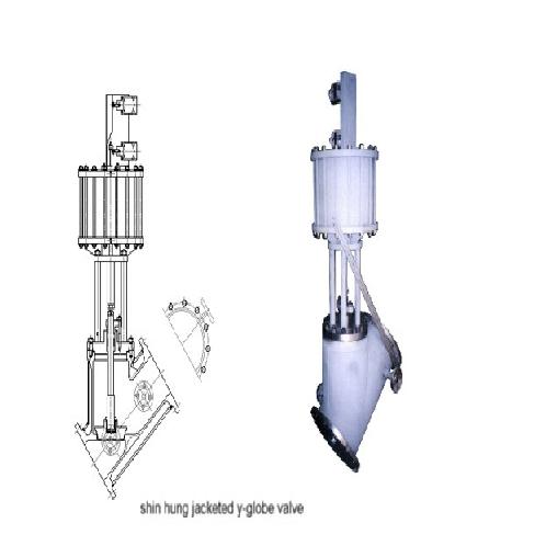 Jacketed y-globe valve