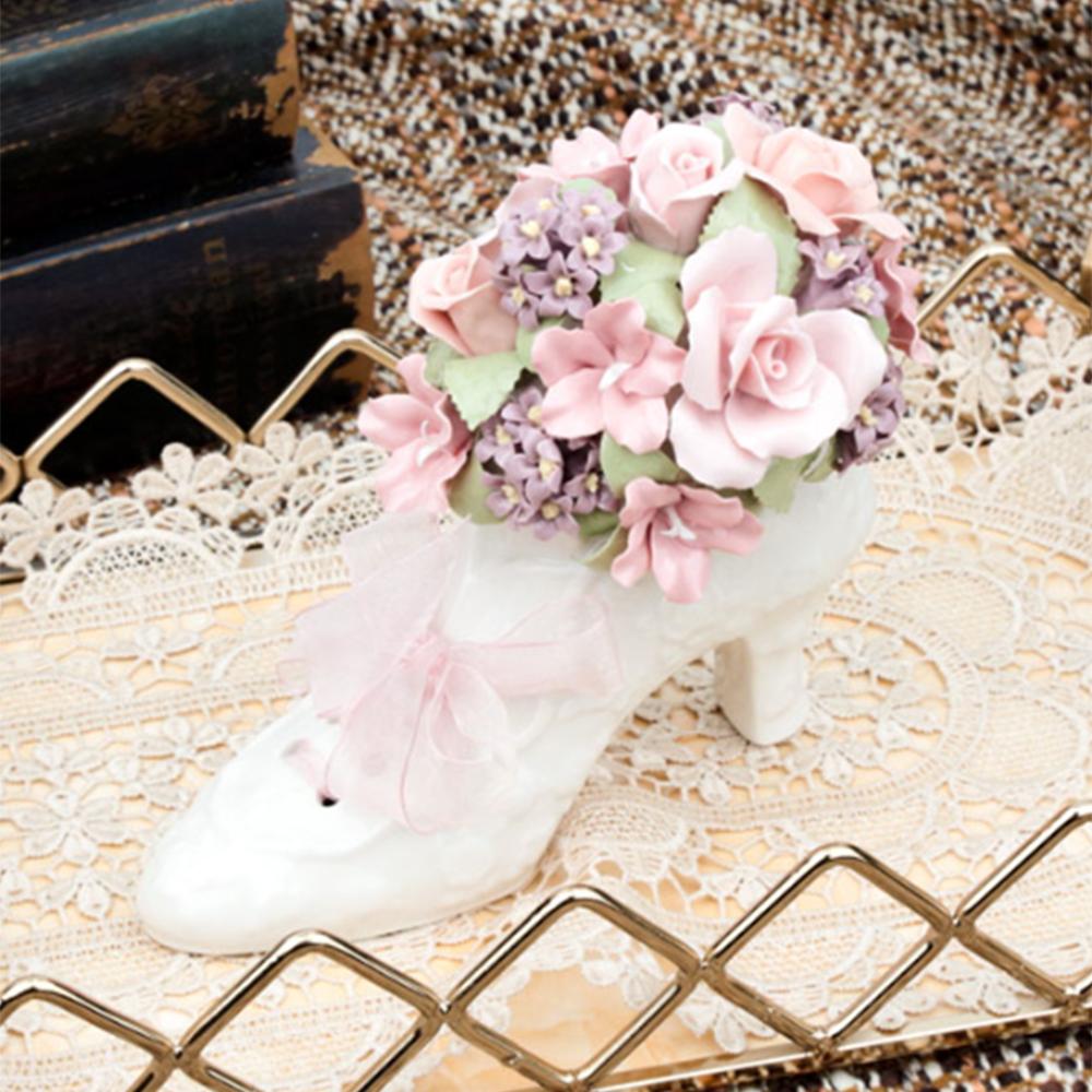 Shoes and rose music box