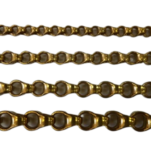 [Nonsan Chain] Box Rolo Chain | brass chain for imitation jewelry, fashion jewelry chain, raw brass chain, decorative gold plated chain, handmade chain