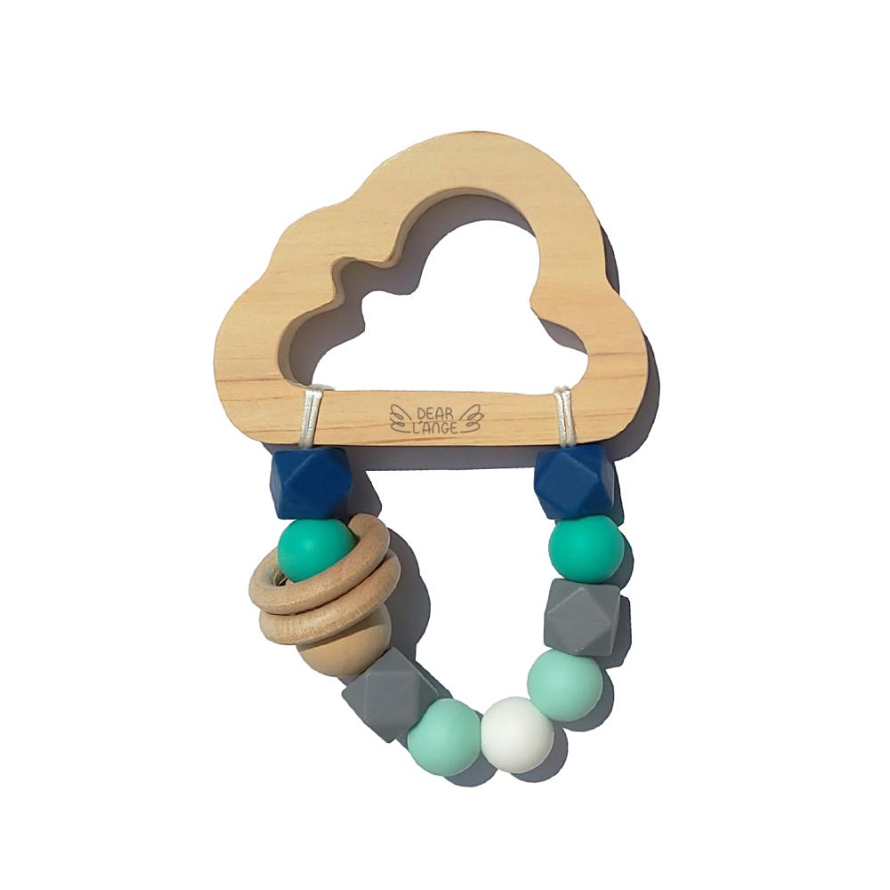 Korean Wooden Teething Toy Company, HINOKI WOODEN TEETHER TOY with Rattle