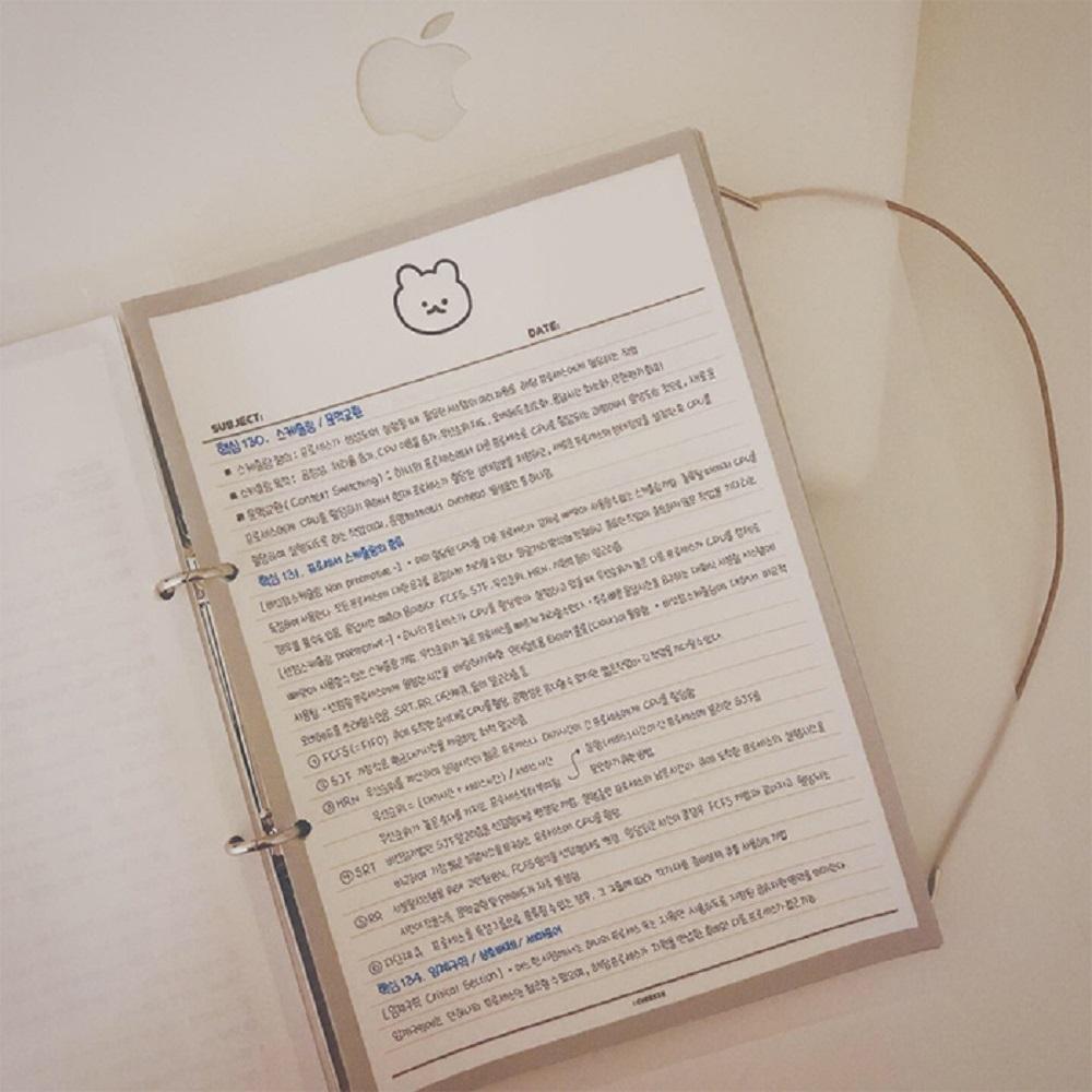 Half line note with a siot bear without bond and detachable per page (Yellow)