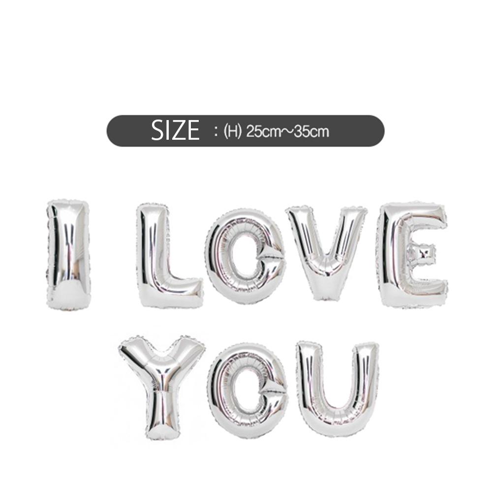 Balloon for event and birthday Character love confession(silver)