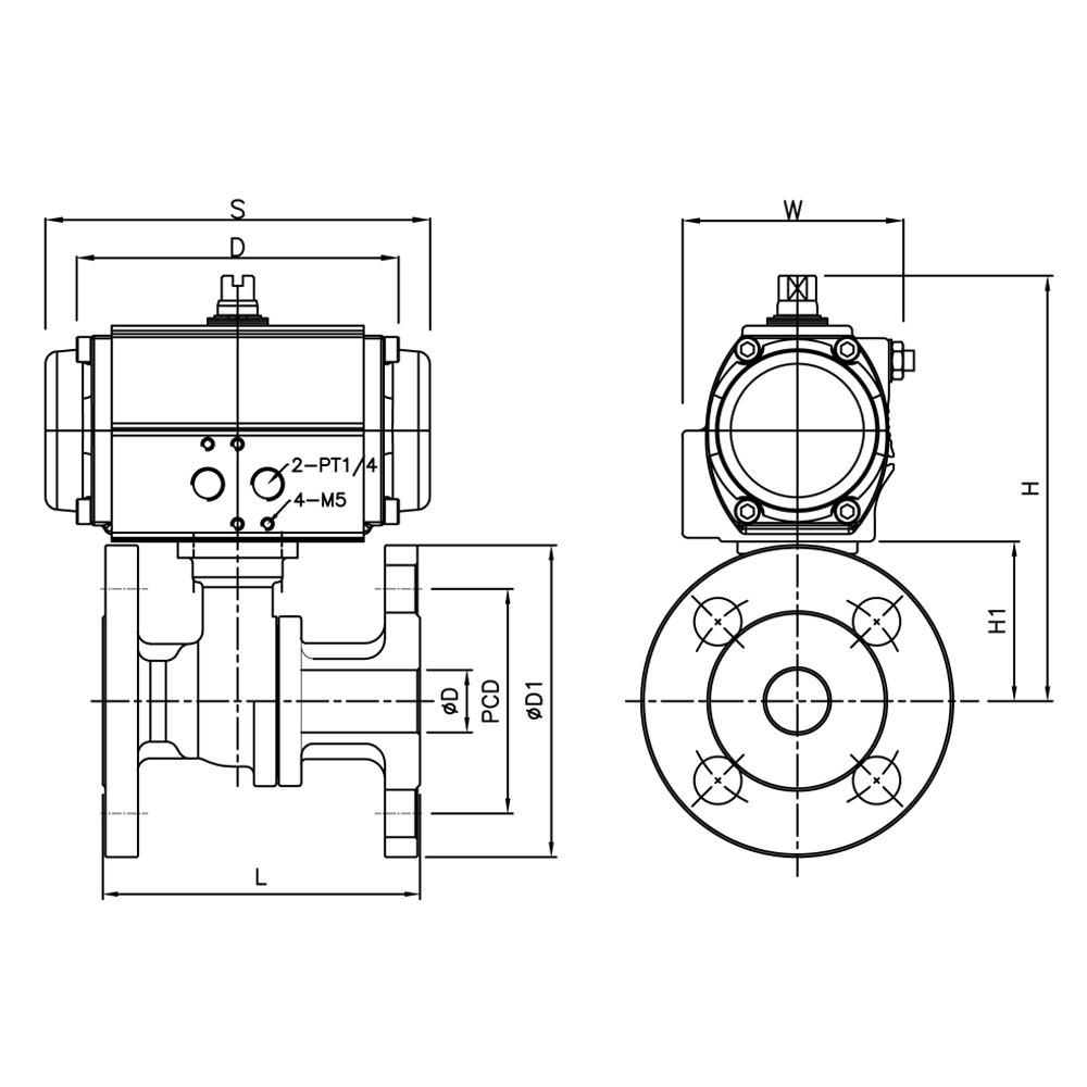 Pneumatic Flanged Valve  TA-10TA