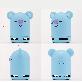 detail image1 BT21 Official BTS Friends Duo Bluetooth Stereo Speaker & Figure Set (Speaker KOYA + Figure RJ)