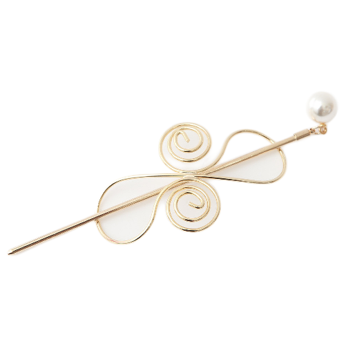 Violin binyeo set - Matte Silver | a woman with a hairpin , a back arrangement , a pinnacle pin ,a hair buns ,a fashion woman , Unique Hairpin ,Four seasons ,Anniversary ,Present