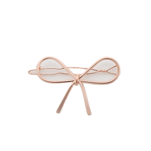 Jinccecil ribbon hairpin -Matte Silver