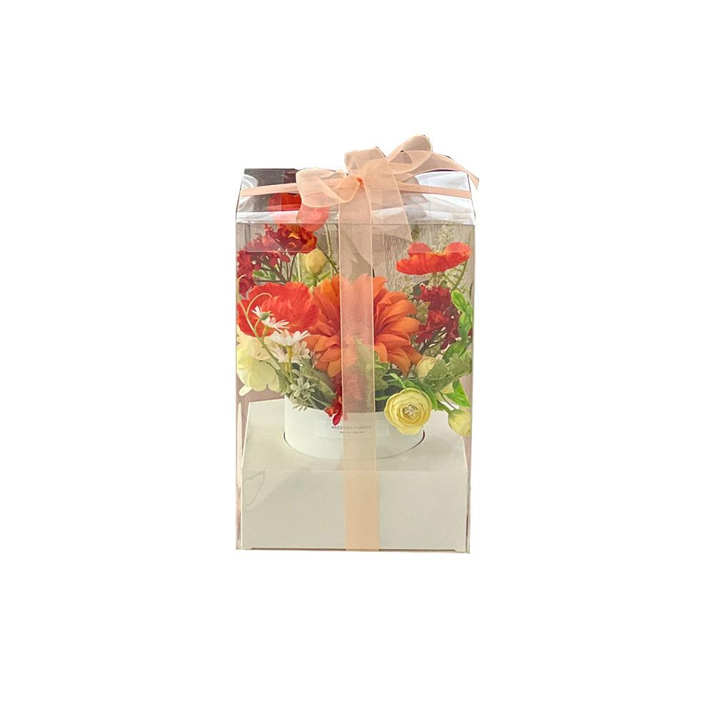 Artificial Poppy Centerpiece  (Coral Sunset)