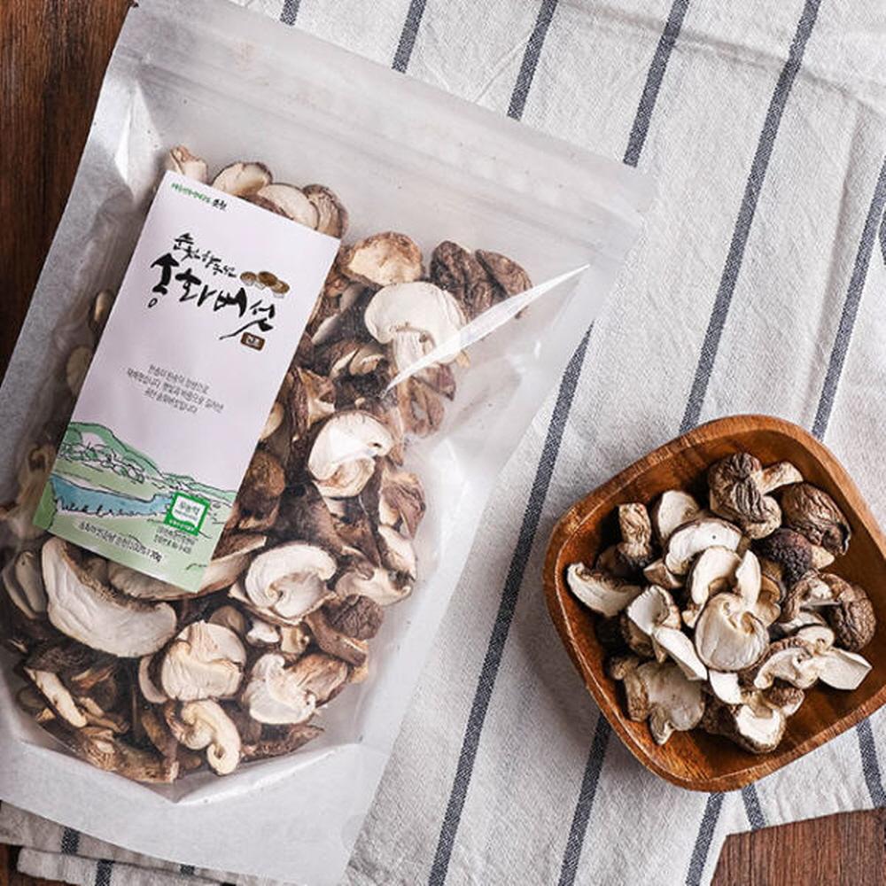 Suncheonhyang 100% Korean New Premium Dried 송화버섯 Shiitake Mushrooms (3.52oz) - Soft & Chewy Texture,