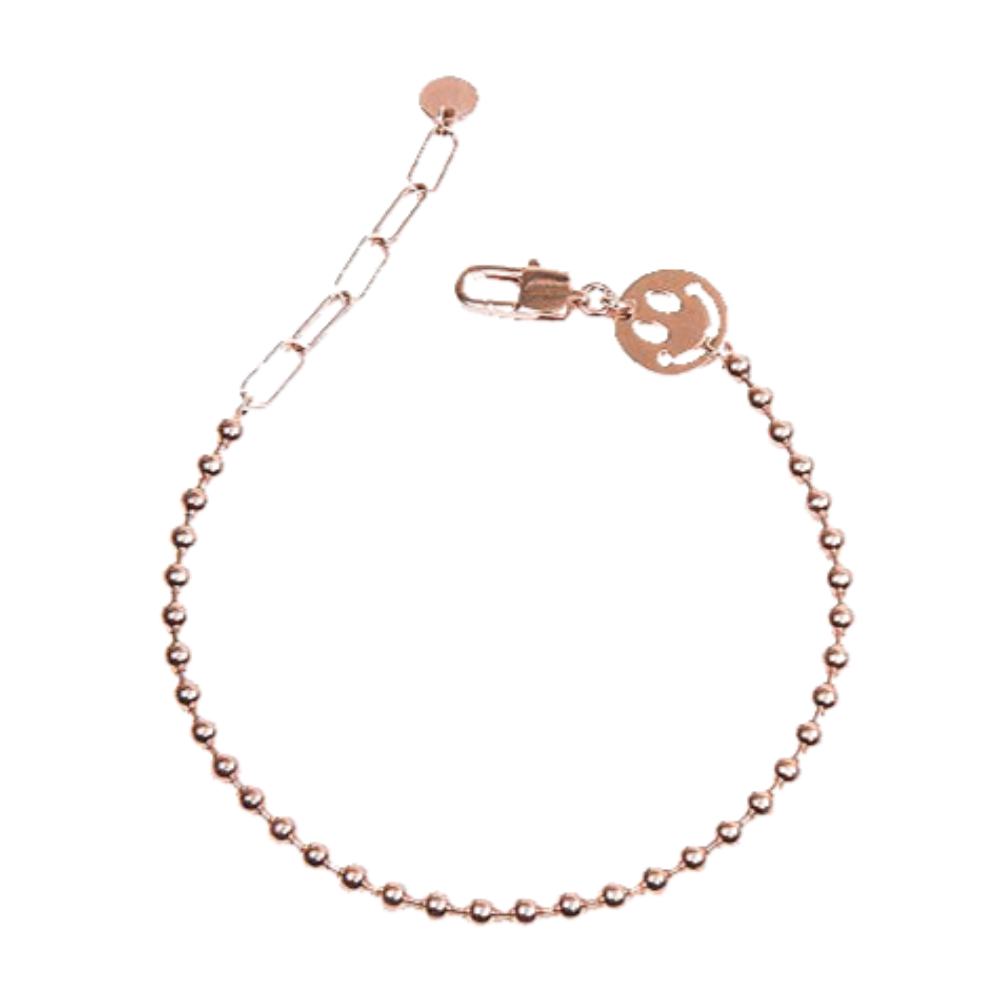 Smile 3 mm ball fashion silver bracelet
