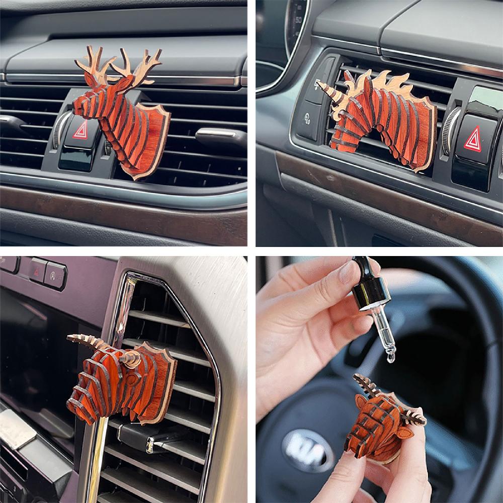 Wooden Diffuser Holder (for Vehicles & Home Decor) / Deer