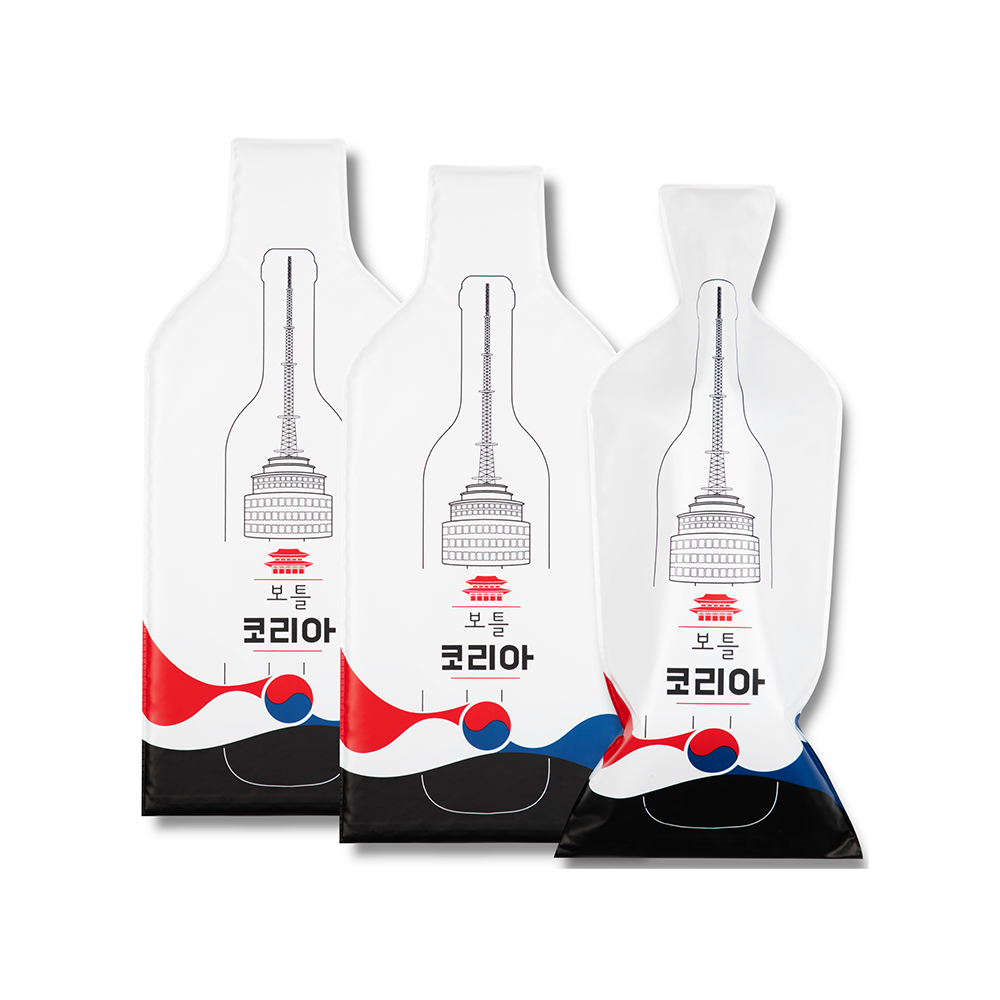 Bottle Korea (1set 3pcs) | Reusable Wine Travel Protector Sleeves for Glass Bottles