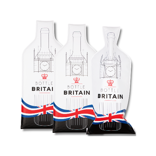 Bottle Britain (1set 3pcs) | Reusable Wine Travel Protector Sleeves for Glass Bottles