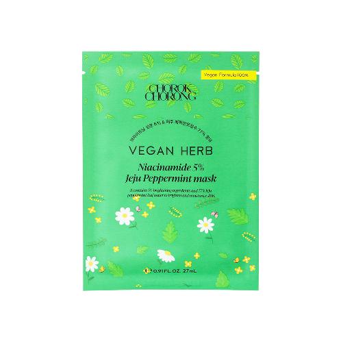 VEGAN HERB NIACINAMIDE 5%  JEJU PEPPERMINT MASK