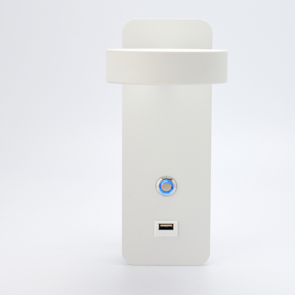 DAVCH Circle and Rectangle Wall lights for bedroom, bathroom, stairway, and living room, USB A typle