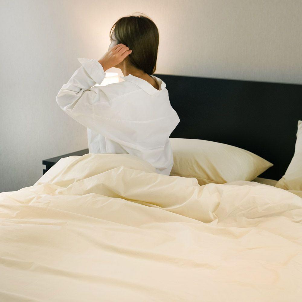 Around 60s Cotton Duvet Cover - White