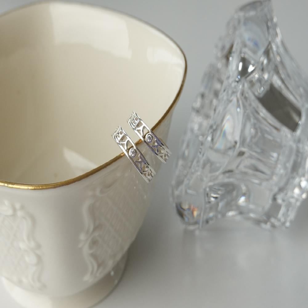 Hangul Free-size  Open Ring Silver