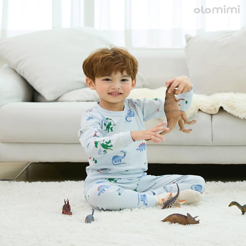 kids wear 30S 3/4 length modal <Hiking Dino>