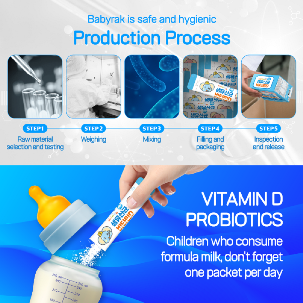 Babyrak Vitamin D+zinc Probiotics