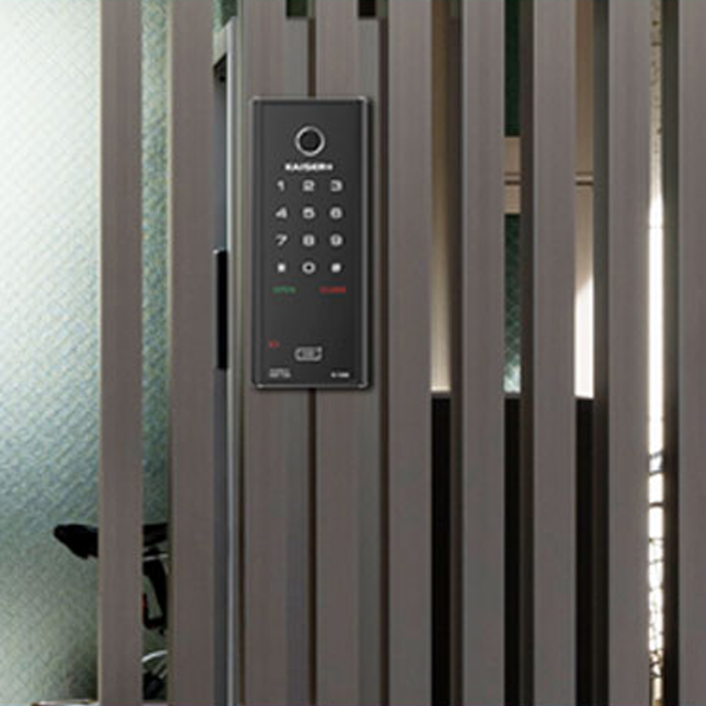 HDB Gate Lock M-1593GNK, Sliding Vertical Rim Lock, PushPull Digital Door Lock